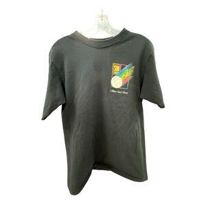 Vintage Hilton Head Island Sun Lover Black Single Stitch Volleyball TShirt Large
